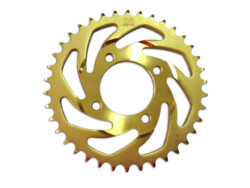 Sprocket coated in PVD Titanium Gold coating Sprocket coated in PVD Titanium Gold coating