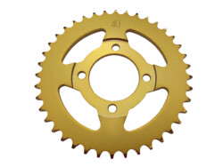 Sprocket coated in PVD Titanium Gold coating Sprocket coated in PVD Titanium Gold coating