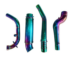 Motor parts coated in PVD titanium rainbow coating Motor parts coated in PVD titanium rainbow coating