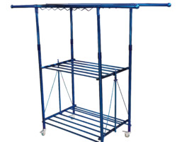 Drying rack coated in pvd titanium blue coating Drying rack coated in pvd titanium blue coating