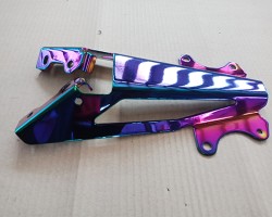 Motorcycle parts coated in pvd coating rainbow Motorcycle parts coated in pvd coating rainbow