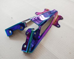 Motorcycle parts coated in pvd coating rainbow Motorcycle parts coated in pvd coating rainbow