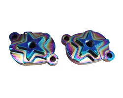 Automotive accessories coated in rainbow color Automotive accessories coated in rainbow color