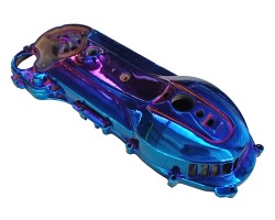 Automotive accessories in pvd blue color. Automotive accessories in pvd blue color.