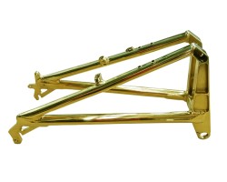 Bicycle parts in gold color.