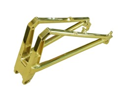 Bicycle parts in gold color.