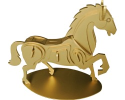 Statue in gold color.