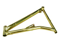 Bicycle parts in gold color.
