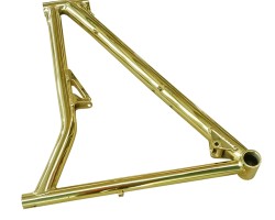Bicycle parts in gold color.