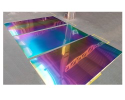 Stainless steel plate in pvd titanium rainbow coating Stainless steel plate in pvd titanium rainbow coating