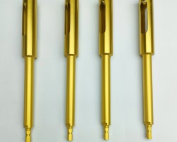 Custom tools coated in PVD Titanium Nitride (TiN) Custom tools coated in PVD Titanium Nitride (TiN)