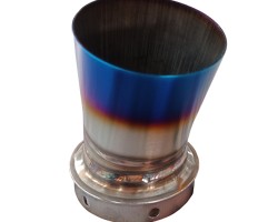 Exhaust pipe coated in PVD Titanium Blue Coating Exhaust pipe coated in PVD Titanium Blue Coating