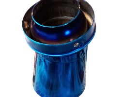 Exhaust pipe coated in PVD Titanium Blue Coating Exhaust pipe coated in PVD Titanium Blue Coating