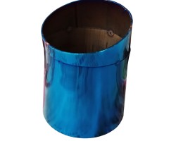Exhaust pipe coated in PVD Titanium Blue Coating Exhaust pipe coated in PVD Titanium Blue Coating
