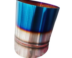 Exhaust pipe coated in PVD Titanium Blue Coating Exhaust pipe coated in PVD Titanium Blue Coating