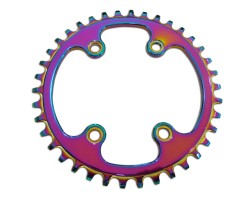 Sprocket coated in PVD Titanium Rainbow Coating Sprocket coated in PVD Titanium Rainbow Coating