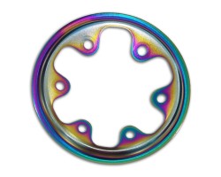 Sprocket coated in PVD Titanium Rainbow Coating Sprocket coated in PVD Titanium Rainbow Coating