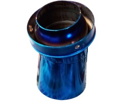 Exhaust stand out with PVD Titanium Blue Coating Exhaust stand out with PVD Titanium Blue Coating