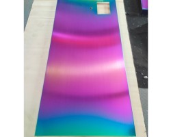 Plate coated in PVD Titanium Rainbow Coating Plate coated in PVD Titanium Rainbow Coating