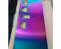 Plate coated in PVD Titanium Rainbow Coating Plate coated in PVD Titanium Rainbow Coating